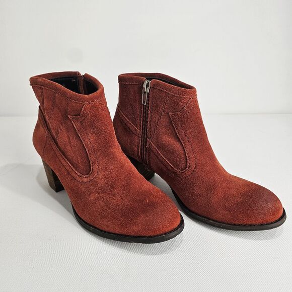 Dolce Vita DV Ankle‎ Suede Orange Booties - Picture 1 of 10